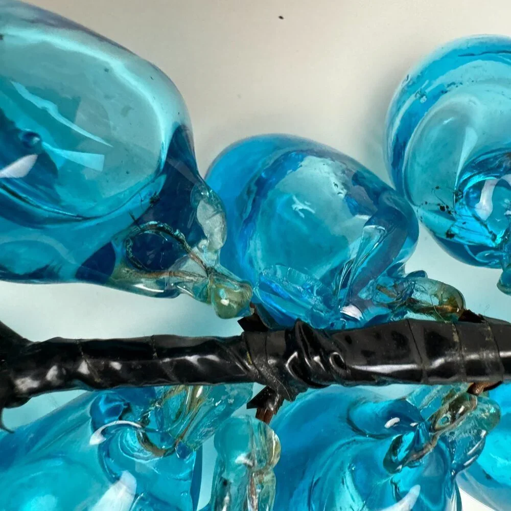 RARE Vintage ART Blue Glass 